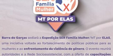 Barra do Garças recebe Expedição SER Família Mulher/MT por ELAS nos dias 6 e 7 de novembro.