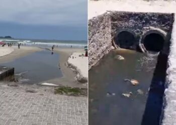 Esgoto jogado no mar pode ser a causa do surto de virose no litoral
