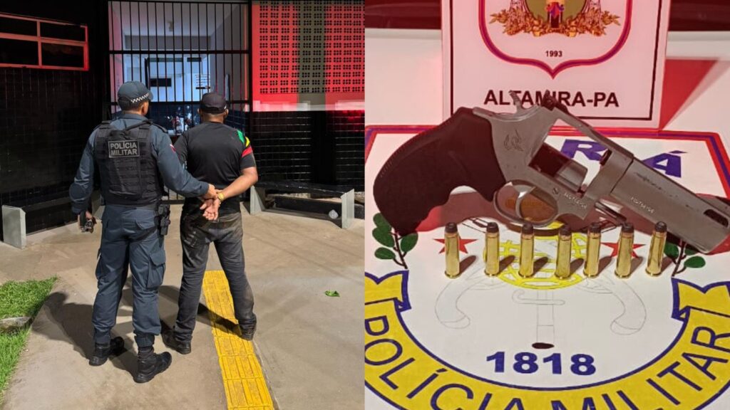 Homem embriagado é flagrado com revólver calibre .357 em Altamira