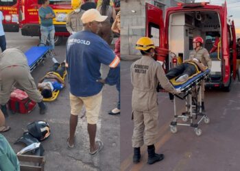 Acidente entre motocicletas deixa ferido em cruzamento movimentado de Itaituba