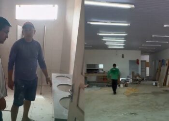 Obra de creche em Rurópolis entra na fase final e recebe visita do prefeito