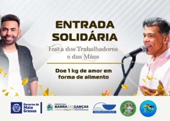Festa dos Trabalhadores e das Mães terá entrada solidária para arrecadação de alimentos e fraldas geriátricas.