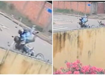 Batida entre motos deixa quatro feridos em MT; vdeo