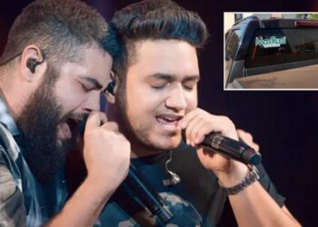 Apoiadores de deputado adesivam carros sem autorização e promovem fogo amigo no Show da Dupla Henrique e Juliano