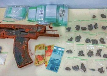 força tática apreende submetralhadora artesanal e prende suspeito em Barra do Garças