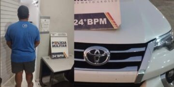 Polícia Militar recupera caminhonete furtada em posto de combustível em Cuiabá