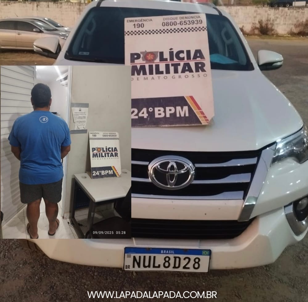 Polícia Militar recupera caminhonete furtada em posto de combustível em