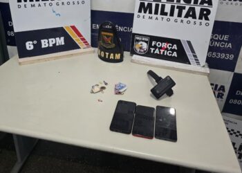 Trio é preso pela Polícia Militar após denúncia de tentativa de homicídio em Cáceres