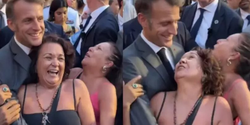 Emmanuel Macron recebido no Brasil com abraos e reao viraliza | FOLHAMAX