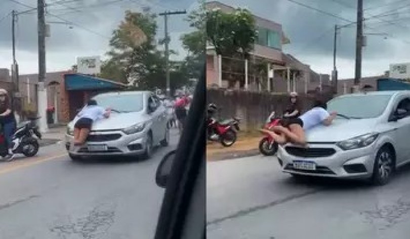 Motorista fura bloqueio e arrasta mulher durante protesto | FOLHAMAX