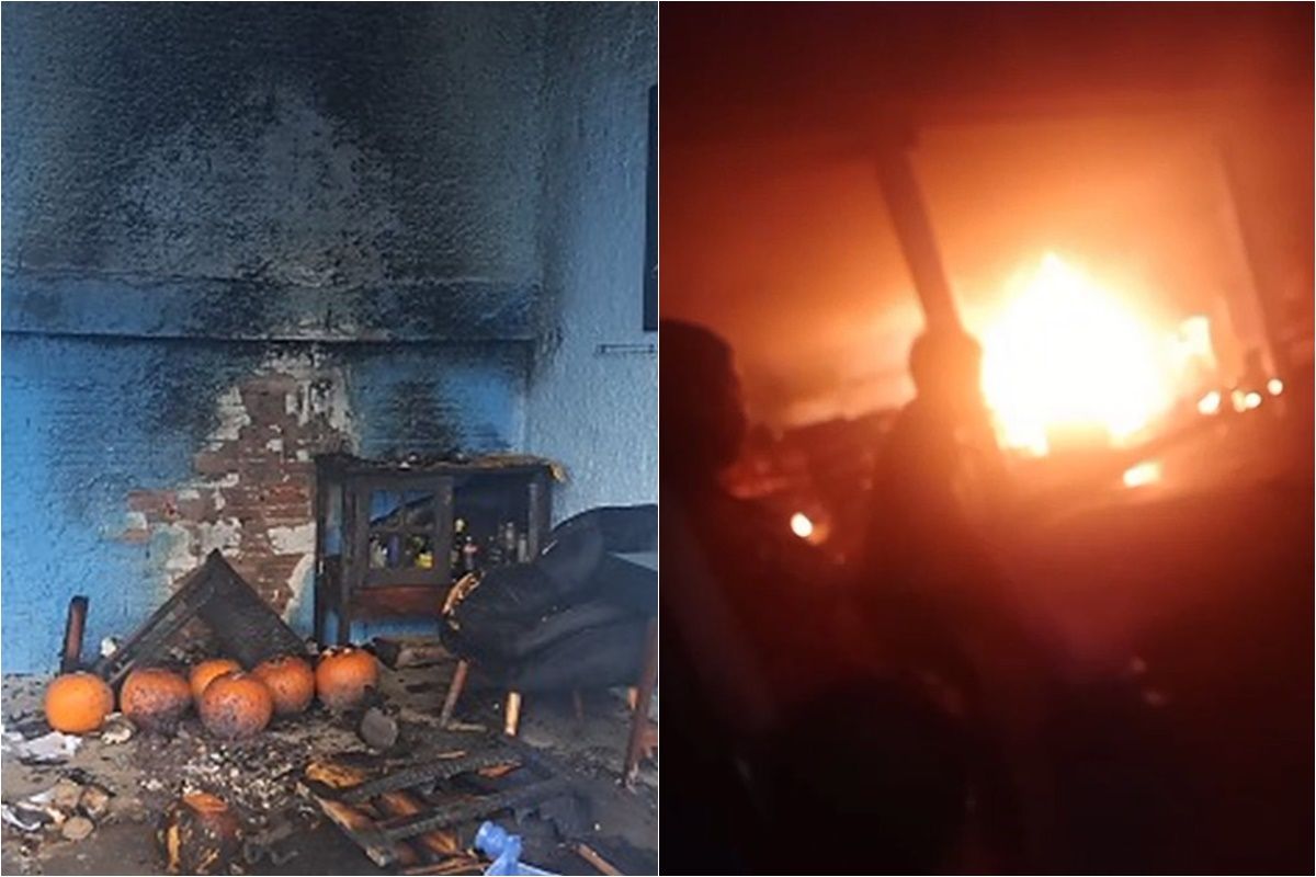 Templo de Quimbanda é invadido e incendiado em Cuiabá; vídeo