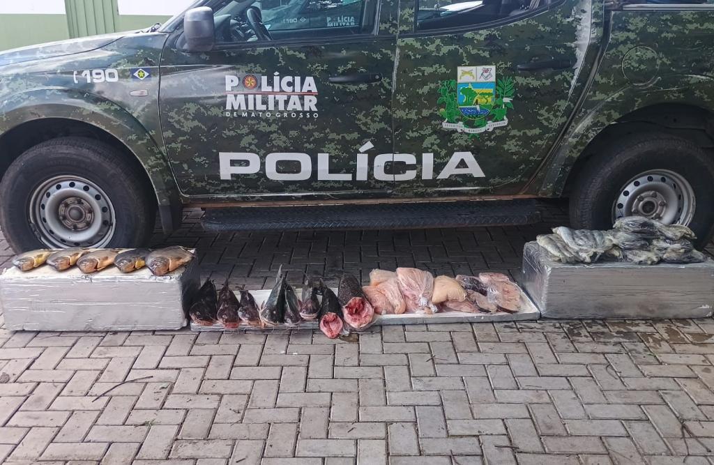 Batalhão Ambiental da PM apreende 52 quilos de pescado irregular em Várzea Grande