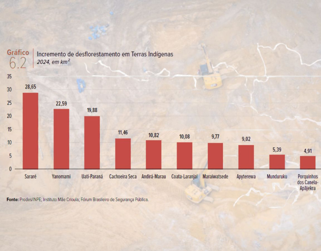 Desmatamento em terras ind�genas de MT