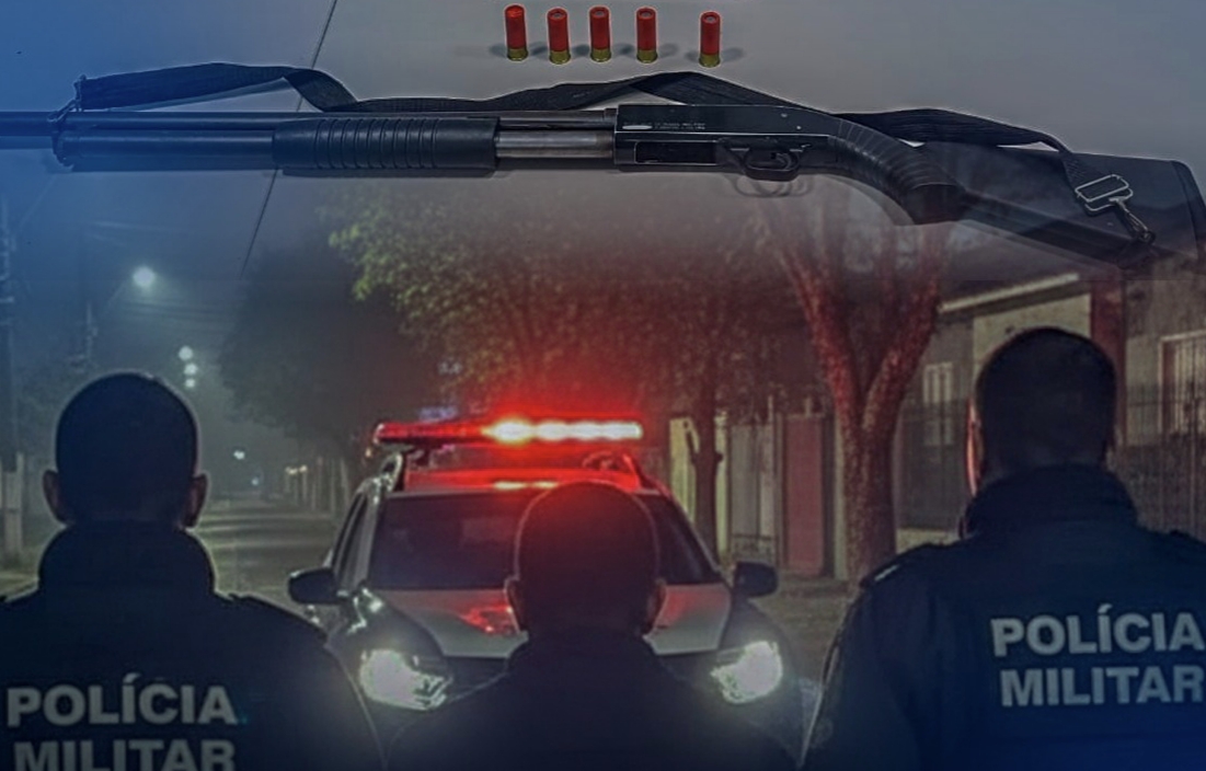 Polícia militar do distrito de paredão grande prende suspeito de violência doméstica e apreende arma de fogo