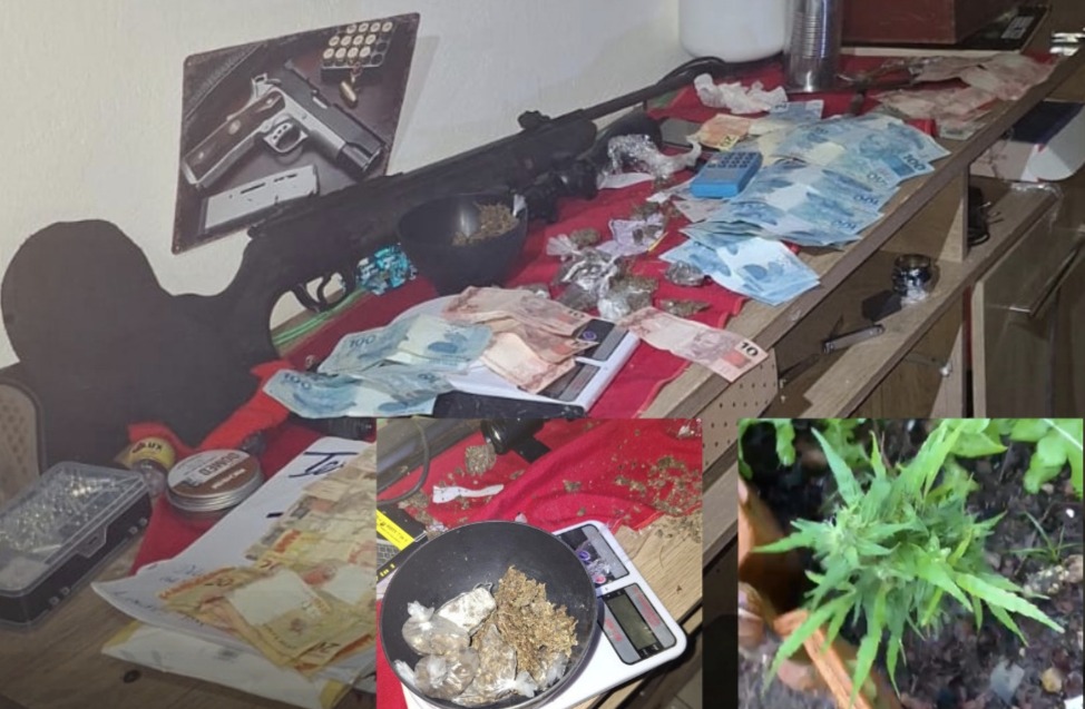 Casal é preso por tráfico de drogas durante cumprimento de mandado no distrito de paredão grande