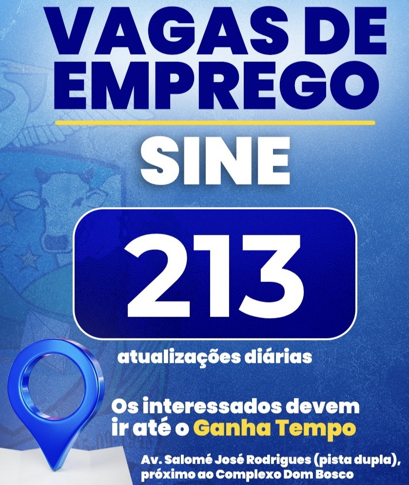 Sine de Barra do Garças divulga 213 vagas de trabalho nesta quarta-feira (15)