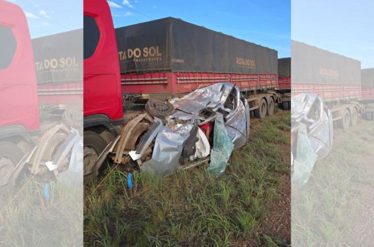 Passageiro morre e motorista fica gravemente ferido em acidente entre carro e caminhão | Rdnews