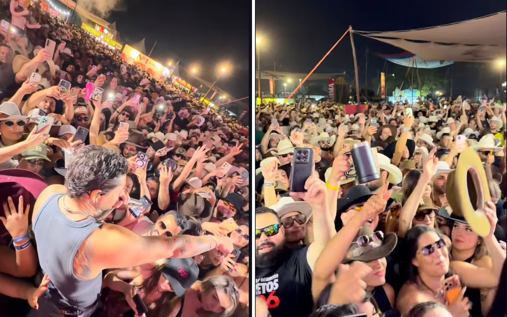 Zé Felipe trava camping em show com convidados e gravação de clipe