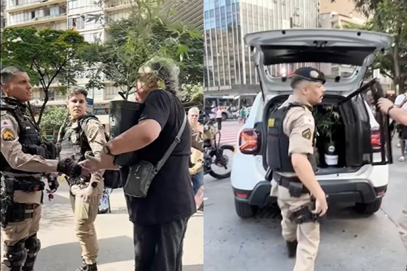 Candidato leva p de maconha para ato e PM entra em ao | FOLHAMAX