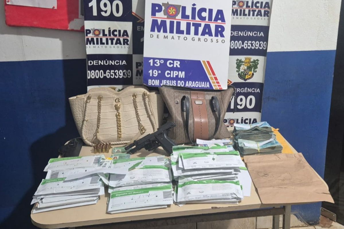 Casal é preso com pistola roubada e R$ 283 mil em dinheiro