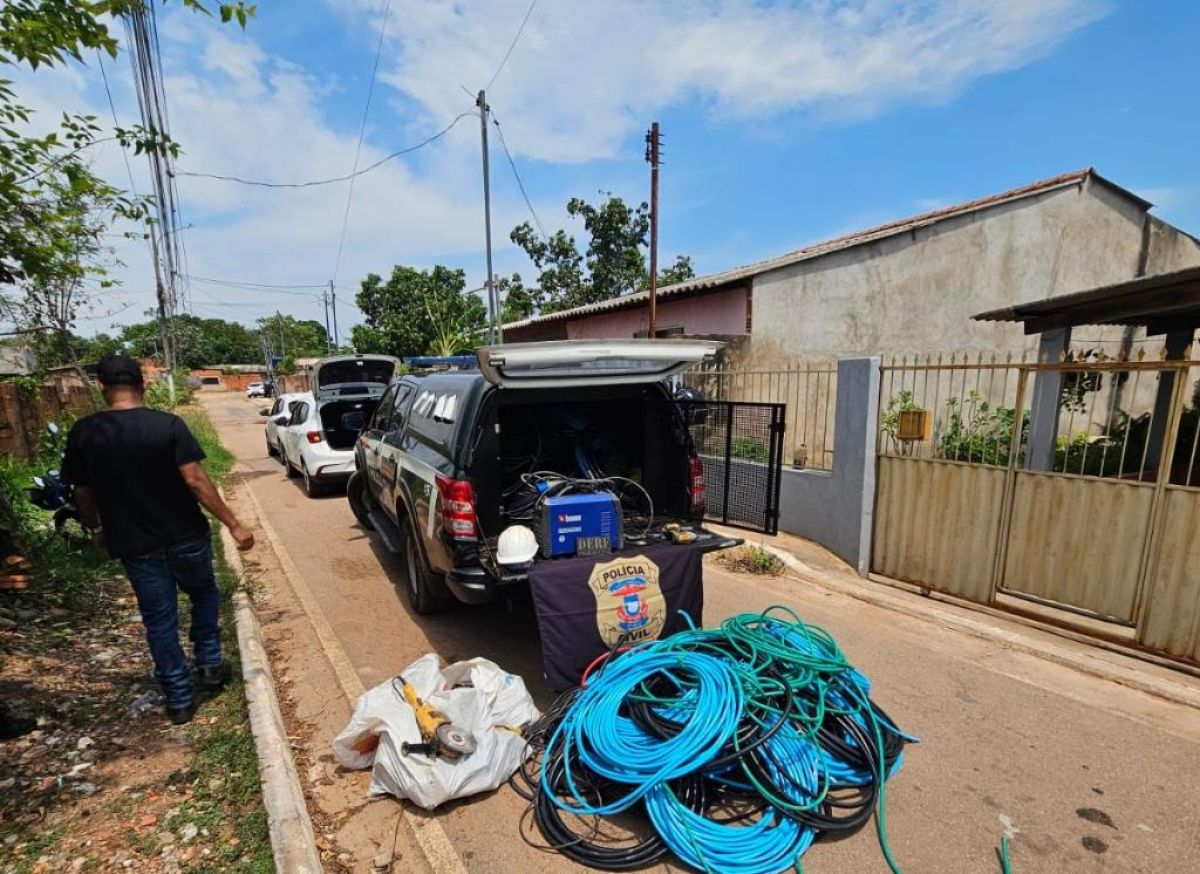 Polícia Civil prende quatro pessoas e recupera 2 toneladas de fios de cobre em Várzea Grande