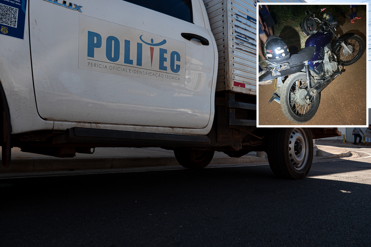 Adolescente de 14 anos cai de moto e morre atropelado por carreta