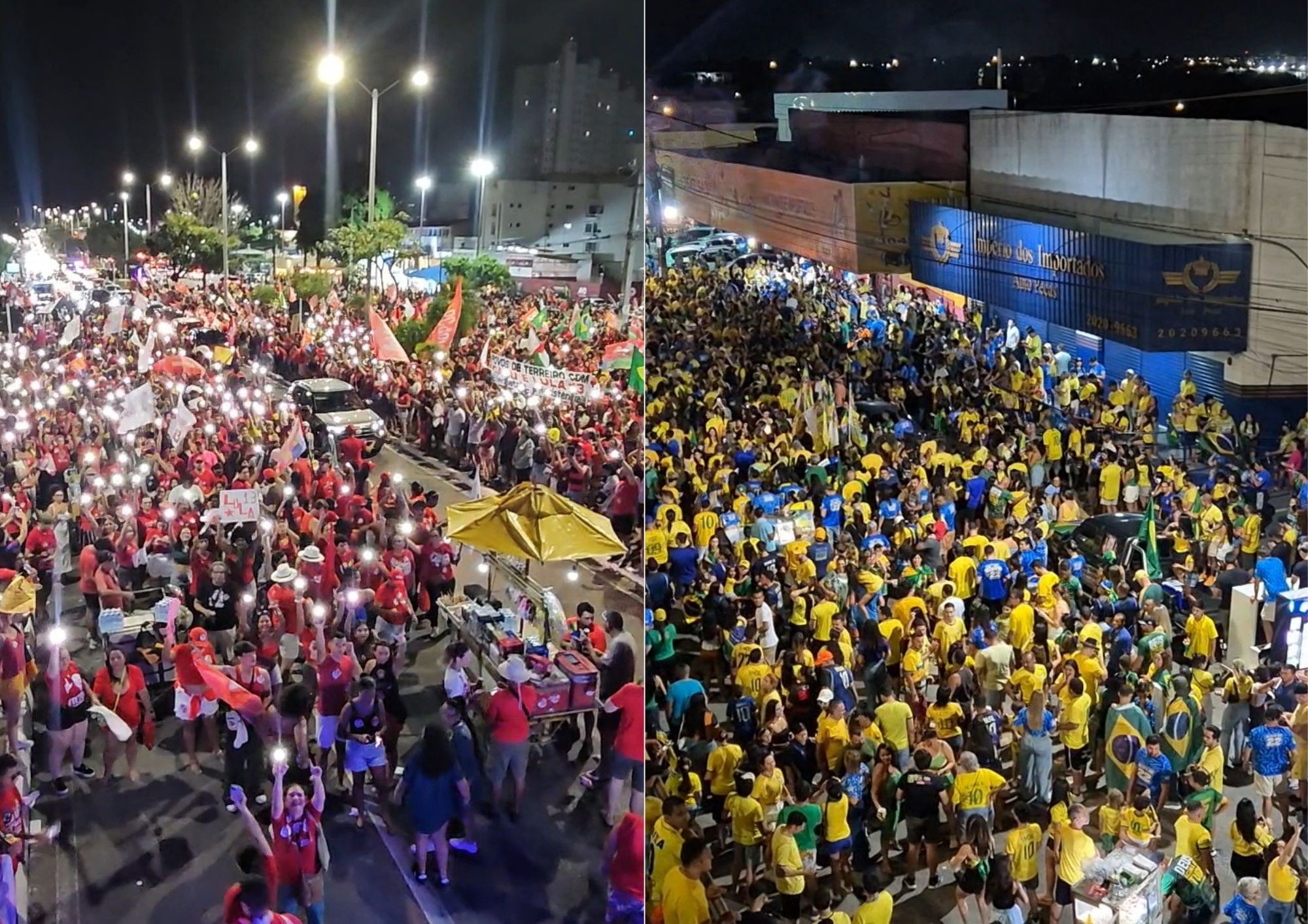 Apoiadores de Lula e Flávio vão às ruas em Natal no último dia de campanha para o 2º turno